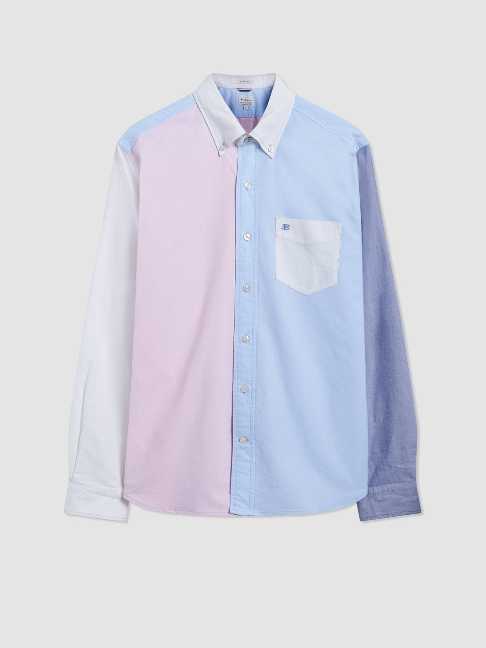 Chemises Ben Sherman Varsity Oxford Color Blocked Organic Rose | JLS-89074301